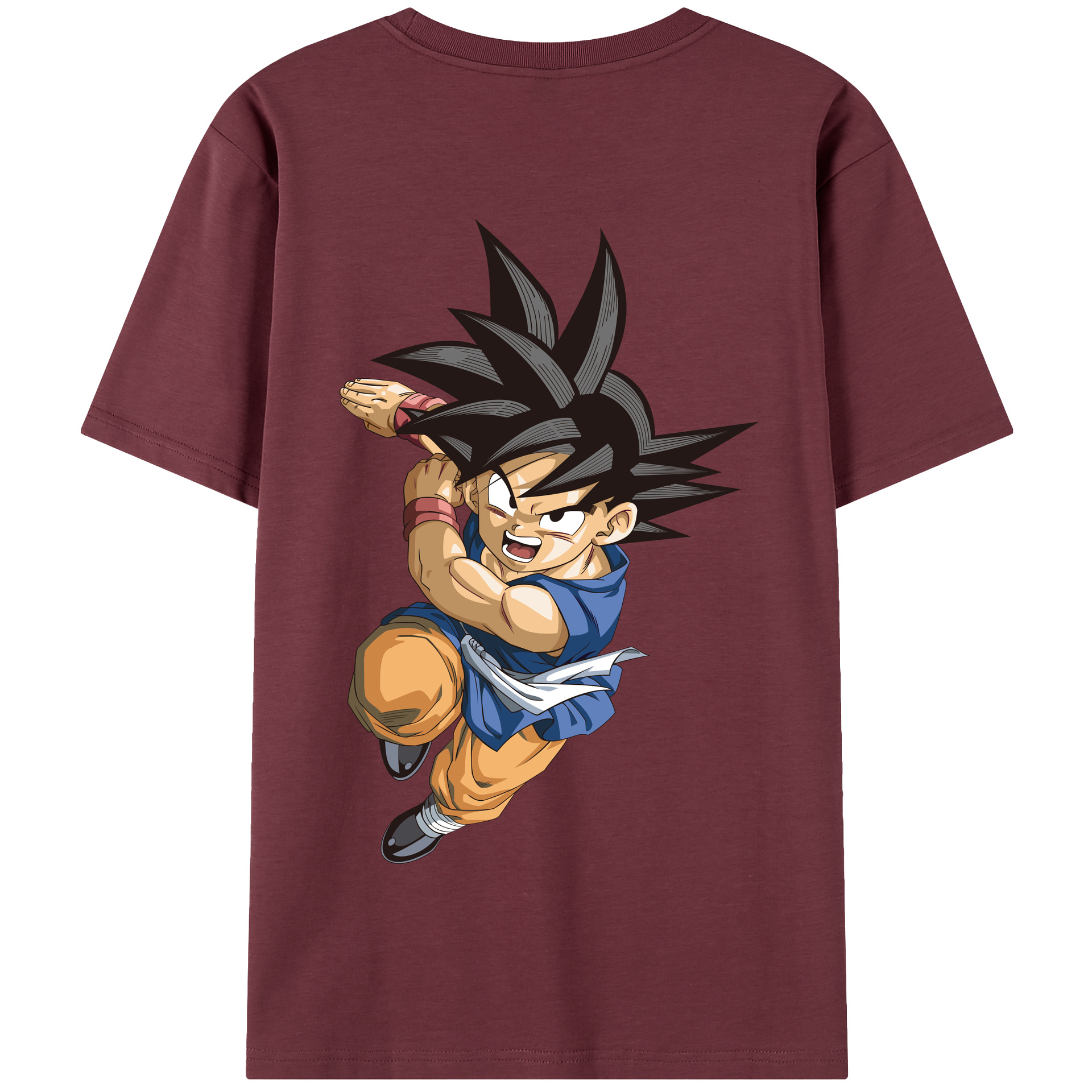 （画像用） ドラゴンボール 孫悟空（そん ごくう）Son Goku カカロット DRAGON BALL Kakarotto 綿100％半袖Tシャツ（背面プリント）